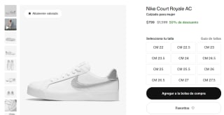 Descuento Tenis Nike Court Royale AC por $799