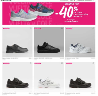 40% desuento en la segunda unidad de kids