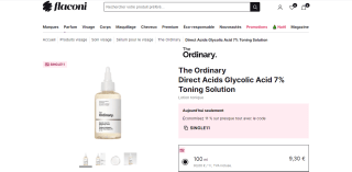 Lotion The Ordinary Glycolic Acid 7% Toning Solution (240 ml) à 9,30€