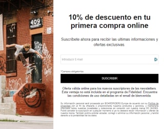 Descuento EXTRA 25% + 10% newsletter en la tienda DC Shoes ofertazas