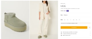 UGG Classic Ultra Mini Platform suède enkellaarsjes voor €89,97 bij Bijenkorf