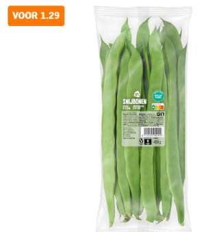 400g Snijbonen voor €1,29 bij de AH