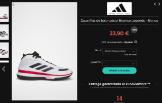 Zapatillas de baloncesto Adidas Bounce Legends por 23,90€