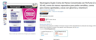 Neutrogena Duplo 2×50ml Crema de manos por 3,80€.