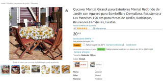 Mantel redondo para exteriores Qucover por 6.29€