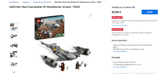 LEGO Star Wars Caza Estelar N1 Mandalorian por 45,99€ + cupón 13,79€