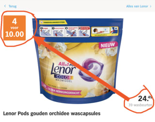 Prijsfout?! 4 pakken Lenor pods voor 10 euro