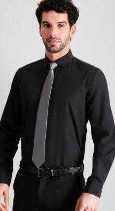 Camisa de Vestir Lisa y Texturada Slim Fit por $8.990