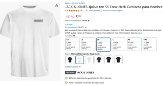 Camiseta Jack & Jones Jjolive SS Crew por 5,99€