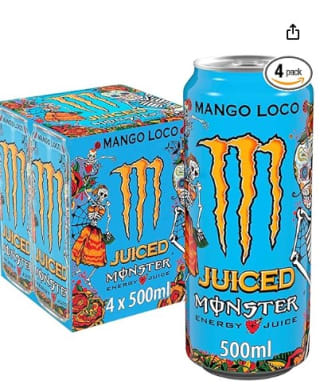Monster Juiced Bebida Energética mango loco pack 4 latas 50 l por 4,76€