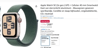 Apple Watch SE (2nd gen.) GPS + Cellular 40mm voor €266 met Amazon prime