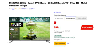 Chiq U55QM8V 55" 139cm 16:9 UHD QLED Google TV voor €289 bij Bol