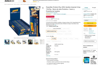 15 PowerBar Protein Plus 30% Vanilla Caramel Crisp 55g por 17,33€