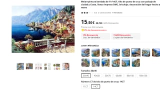 Recopilación de kits de punto de cruz desde 7,08