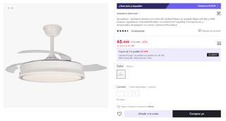 Ventilador Dc Pitijopo Akunadecor Led 45w por 53.4€