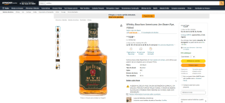 Whisky Bourbon Jim Beam Rye de 700ml - R$ 159,62