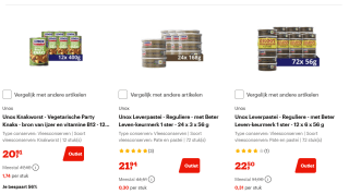 Diverse Unox leverpastei en/of knakworsten grootverpakkingen vanaf €20,01 bij Bol