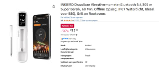 Inkbird INT-11I-B Mini-vleesthermometer voor €31,99 bij Amazon
