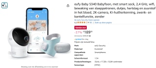 Eufy S340 Smart Sock Baby Kit Babyfoon voor €189 bij Amazon