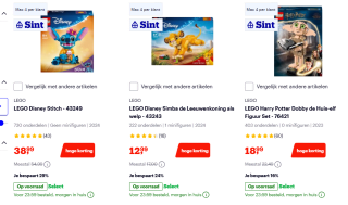 Tot 30% korting op korting op Lego filmhelden sets bij Bol