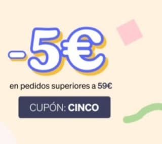 -5€ en pedidos superiores 59€