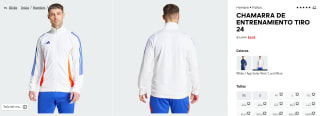 Chamarra Adidas de Entrenamiento Tiro 24 por $648