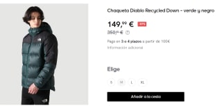 Chaqueta para Hombre The North Face Diablo Recycled Down por 149.99€