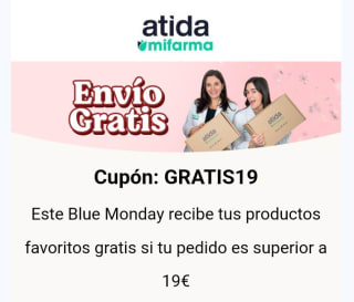 Envíos gratis por compras +19€ en Atida