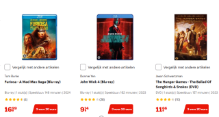 Diverse Dvd's en Blu-ray 's 3 voor €20 bij Bol
