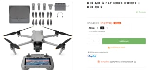 DJI Air 3 Fly More Combo + Smart Controller voor €1239 bij Drone-fpv-racer