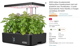 Hydrocultuur Kweeksysteem met Led-groeilicht voor €101,98 bij Amazon