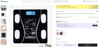 Báscula Inteligente Inalámbrica Analyzador de Composición Corporal con Aplicación de Teléfono Móvil por 10,13€ (cuenta nueva por 6,07€)
