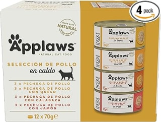 12 latas Applaws 100% Natural Comida Húmeda Gatos Adultos Pollo en Caldo por 7,69€