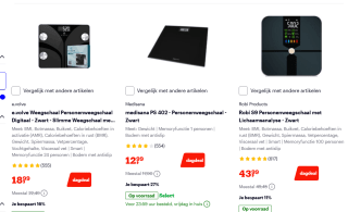 Tot 40% korting op weegschalen bij Bol
