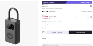 Xiaomi Portable Electric Air Compressor 2 por 22,40€