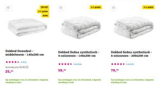 1 + 1 gratis op dekbedden en hoofdkussens bij Leenbakker.