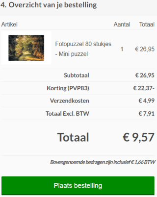 Eigen foto op Puzzel vanaf €4,58 bij Canvascompany.nl