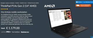 Lenovo ThinkPad P14s G2 (AMD) voor €1179 bij Lenovo