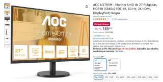Monitor AOC U27B3M 27" LED VA UltraHD 4K por 165€