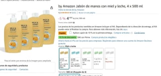 by Amazon Jabón de manos 4x500ml. por 3,77€