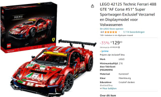 LEGO Technic Ferrari 488 GTE AF Corse 51 - 42125 voor €129,99 bij Amazon.nl