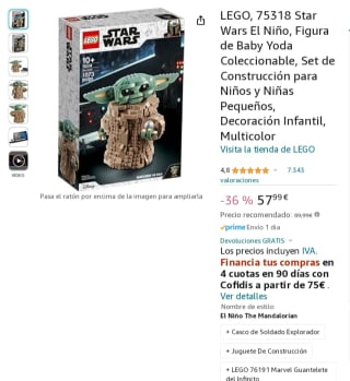 Set Lego de Star Wars El Niño, por 57,99€