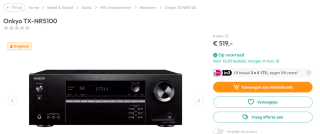 Onkyo TX-NR5100 Black AV-receiver voor €519 bij Art & Craft