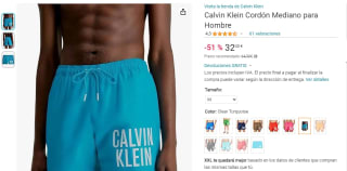 Calvin Klein Cordón Mediano para Hombre por 32€