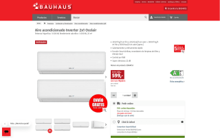 Aire acondicionado Inverter 2x1 Ocelair por 599€