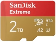 SanDisk Extreme MicroSDXC Class 10 2TB voor €164,90 bij Proshop