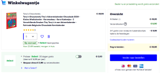 Tony's Chocolonely Tiny's Adventskalender Chocolade 2024 voor €9,99 bij Bol