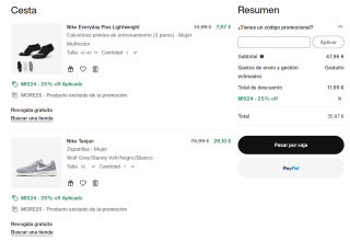 25% EXTRA descuento al comprar 2 productos en Nike