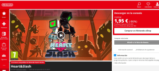 Juego Heart&Slash Nintendo Switch por 1,95€
