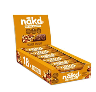 18 Barritas Nākd Peanut Delight Raw de Fruta y Frutos Secos sin azúcar 35gr por 11,82€